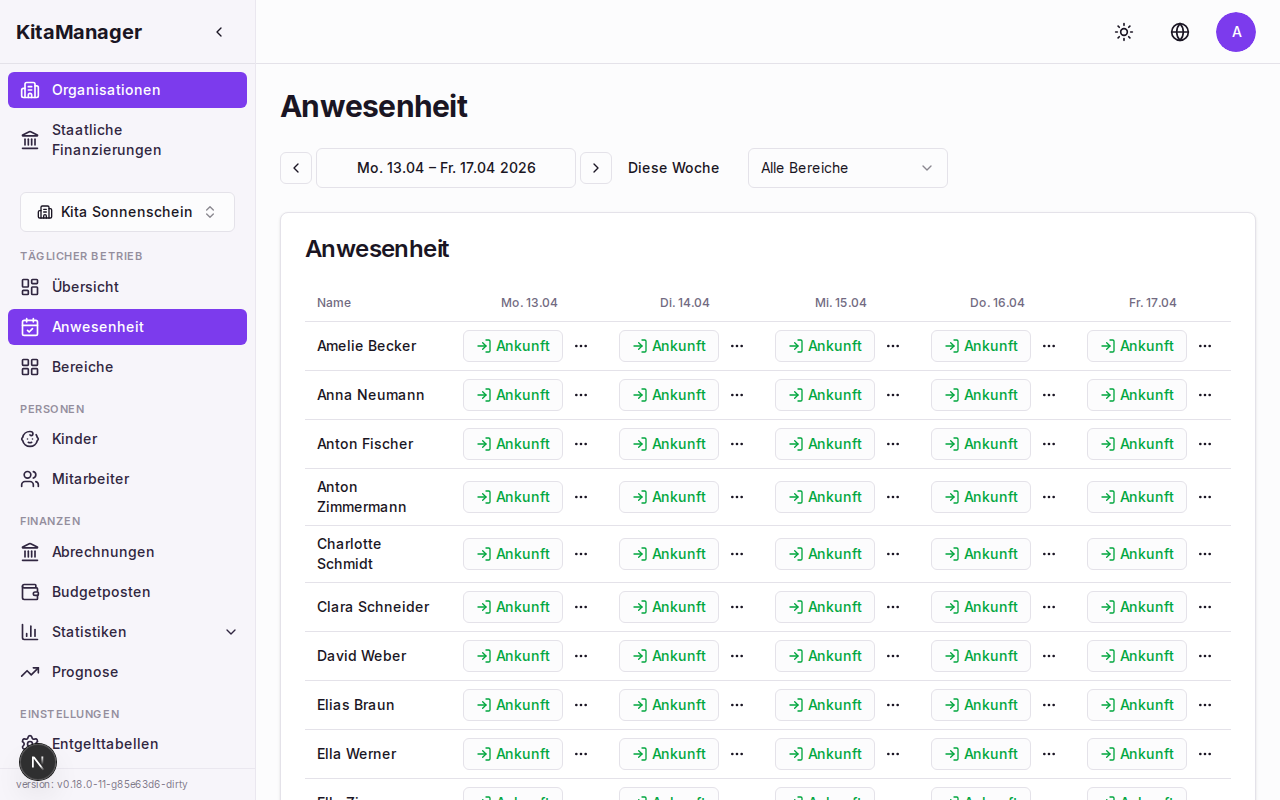 Anwesenheitserfassung