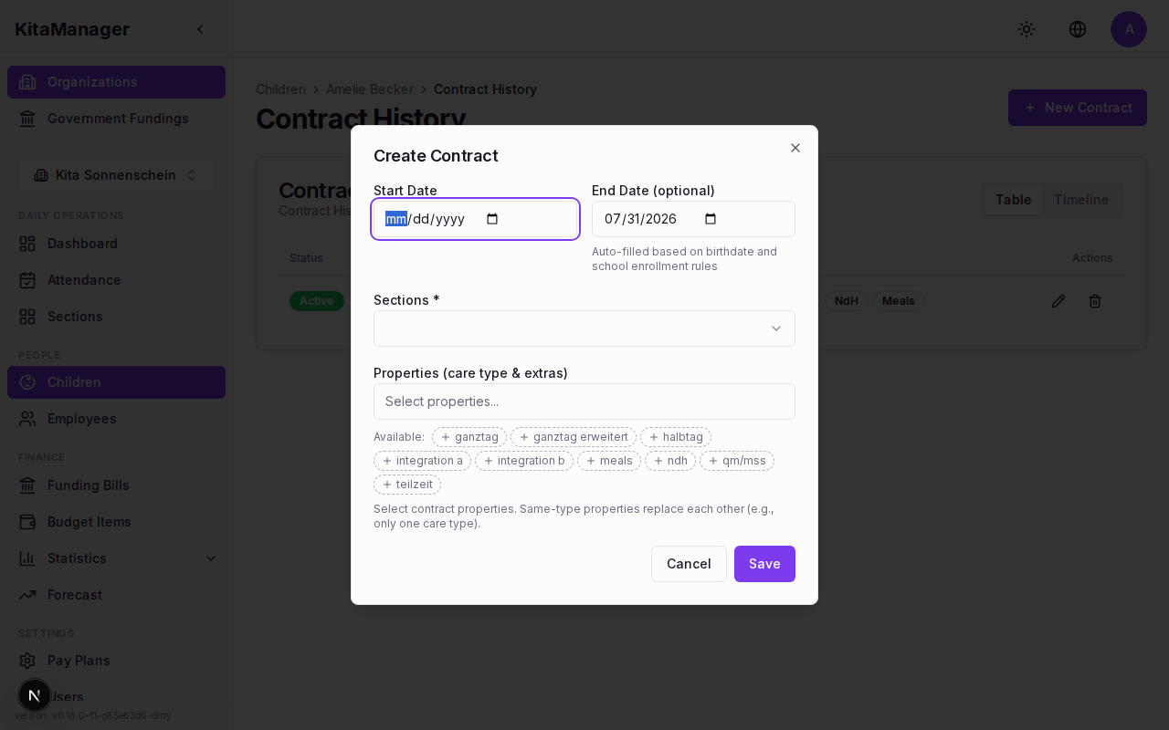Child contract creation